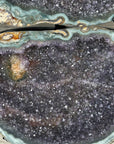 Stunning Natural Amethyst & Green Jasper Geode - MWS1928