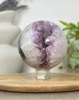 Amethyst & Agate Sphere Geode with Large Crystals - SPH0191