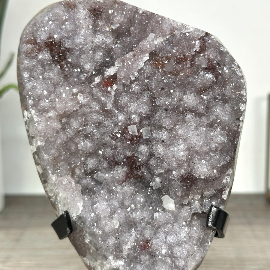 Pink Amethyst Cluster Formation with Metal Stand - MWS2865