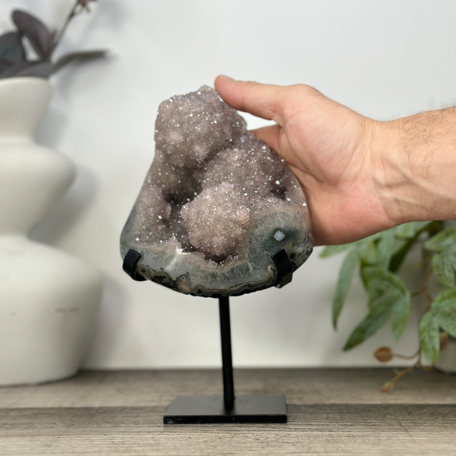 Natural Quartz Stalactite Crystal Formation on Stand - MWS3226
