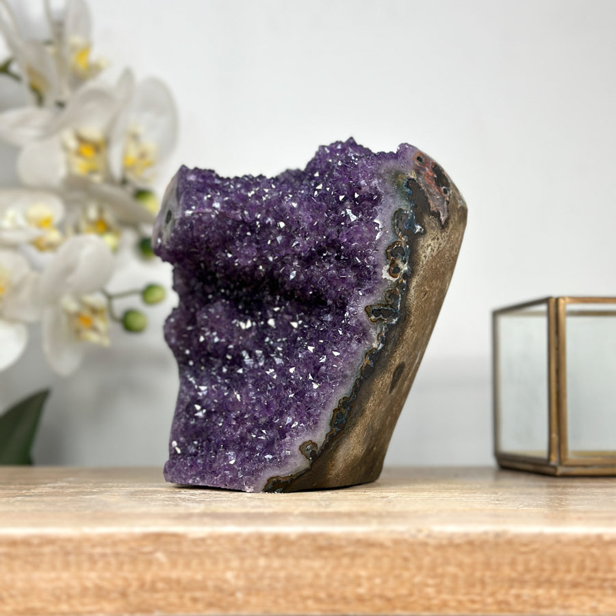 Natural Amethyst Crystal Cluster full of Stalactites - CBP1163