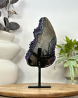 Amethyst Crystal Specimen on Metal Stand for Home Decor - MWS3066