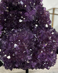 Purple Amethyst Cluster on Stand - Home or Office Display Specimen - MWS2631