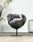Natural Agate Stone Geode on Stand