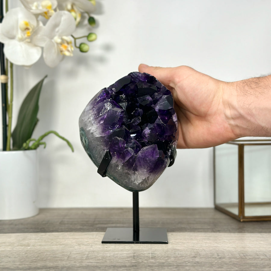 Amethyst Crystal Cluster with Large Deep Purple Crystals - MWS2688