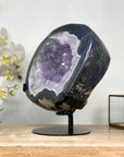 Large Blue Agate Geode with Calcite Formation - MWS0451