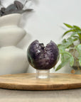 Amethyst & Green Jasper Sphere Geode from Uruguay - SPH0153