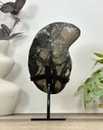 Natural Deep Purple Amethyst Cluster on Metal Stand - MWS3189
