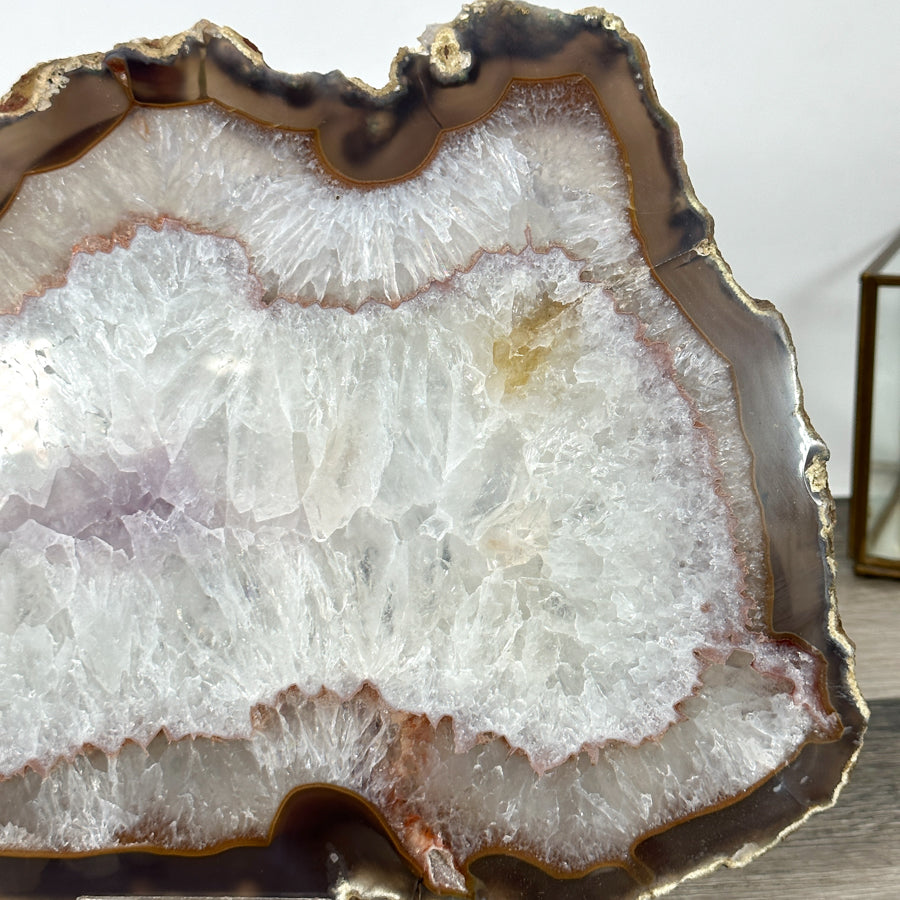 Uruguayan Quartz Stone Polished Slice - SLC0014