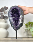 Large Natural Uruguayan Amethyst Geode with blue agate Shell - MWS3091