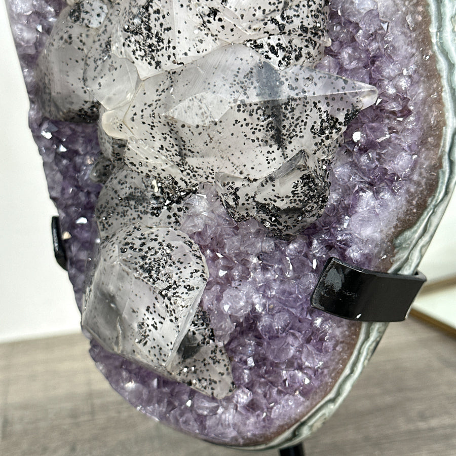 Huge Amethyst Crystal with outstanding Calcite Formation - MWS2385