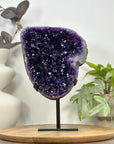 Large Deep Purple Amethyst Geode on Metal Stand - MWS3117