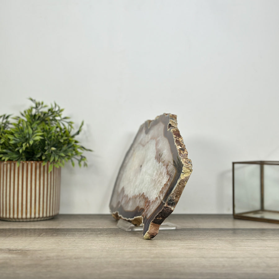 Polished Quartz Stone Slice for Home Decor - SLC0013