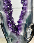 Deep Purple Amethyst Geode Slice on Metal Stand - MWS2758