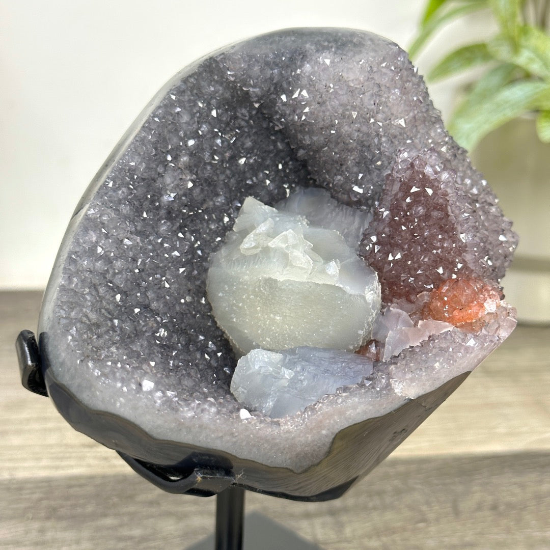 Natural Quartz Cluster with Calcite Formation - MWS3368