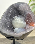 Natural Quartz Cluster with Calcite Formation - MWS3368
