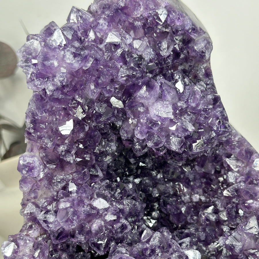 Huge Natural Uruguayan Amethyst Specimen on Stand for Home Decor - MWS3223