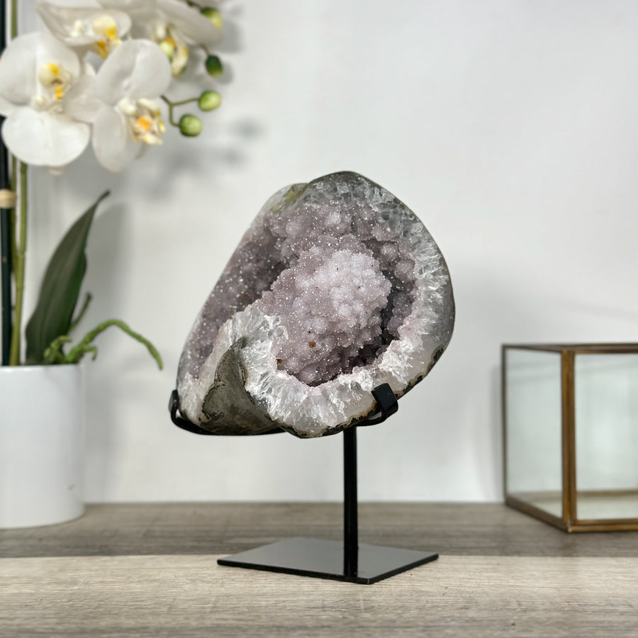 Amethyst Geode with Sugar Sparkling Crystals - MWS2691