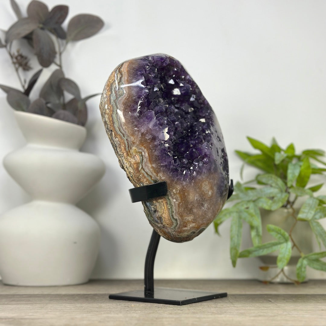Huge Natural Amethyst &amp; Jasper Statement Piece for Home Decor - MWS3322