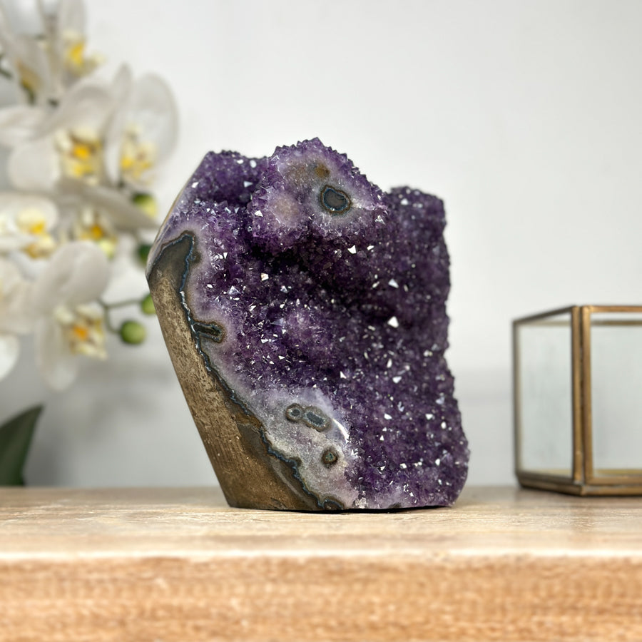 Natural Amethyst Crystal Cluster full of Stalactites - CBP1163