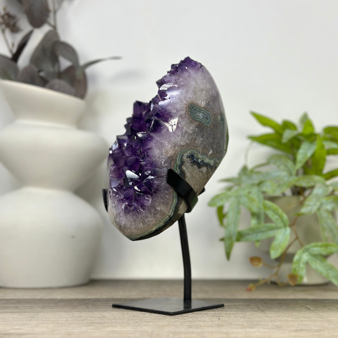 Uruguayan Amethyst Cluster with Large &amp; Shinny Crystals - MWS3314