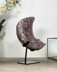 Amethyst Crystal moon - Handmade Metal stand Inccluded - MWS2581