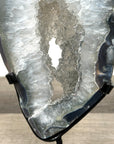 Quartz & Agate Geode Slice on Metal Stand - MWS2734