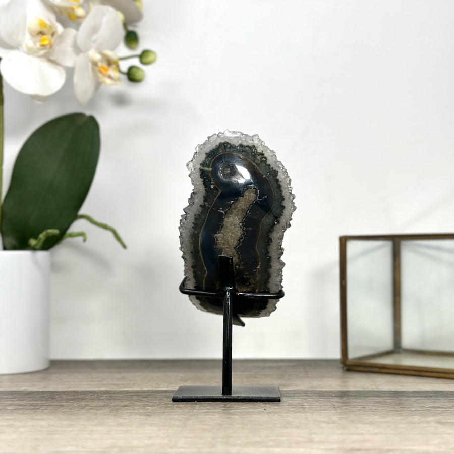 Natural Quartz Stalactite Crystal Formation on Stand - MWS2877