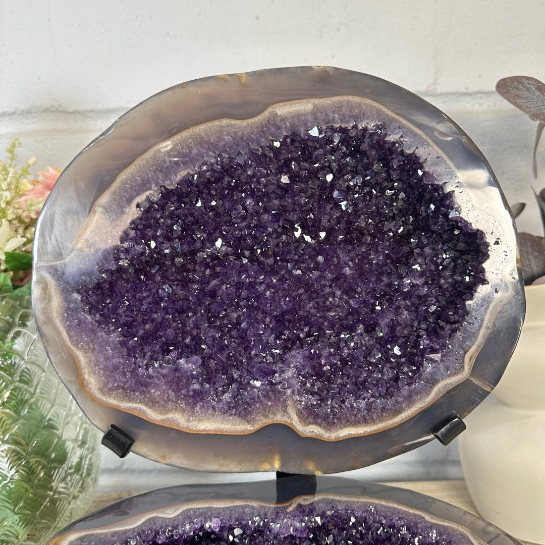 Huge Natural Amethyst Geode with Agate Shell - MWS3403