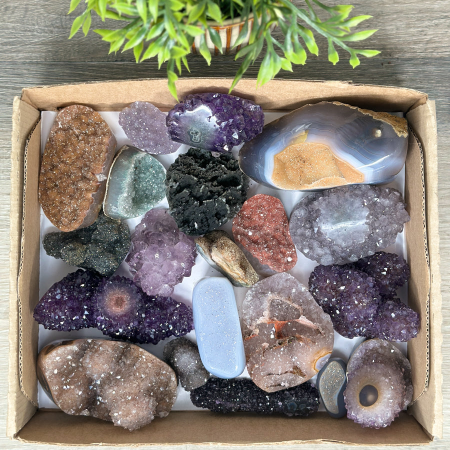 Wholesale Box of Hand-Polished Crystals – Perfect for Wholesale Buyers