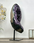 XXL Deep Purple Amethyst Geode With Metal Stand - MWS2751