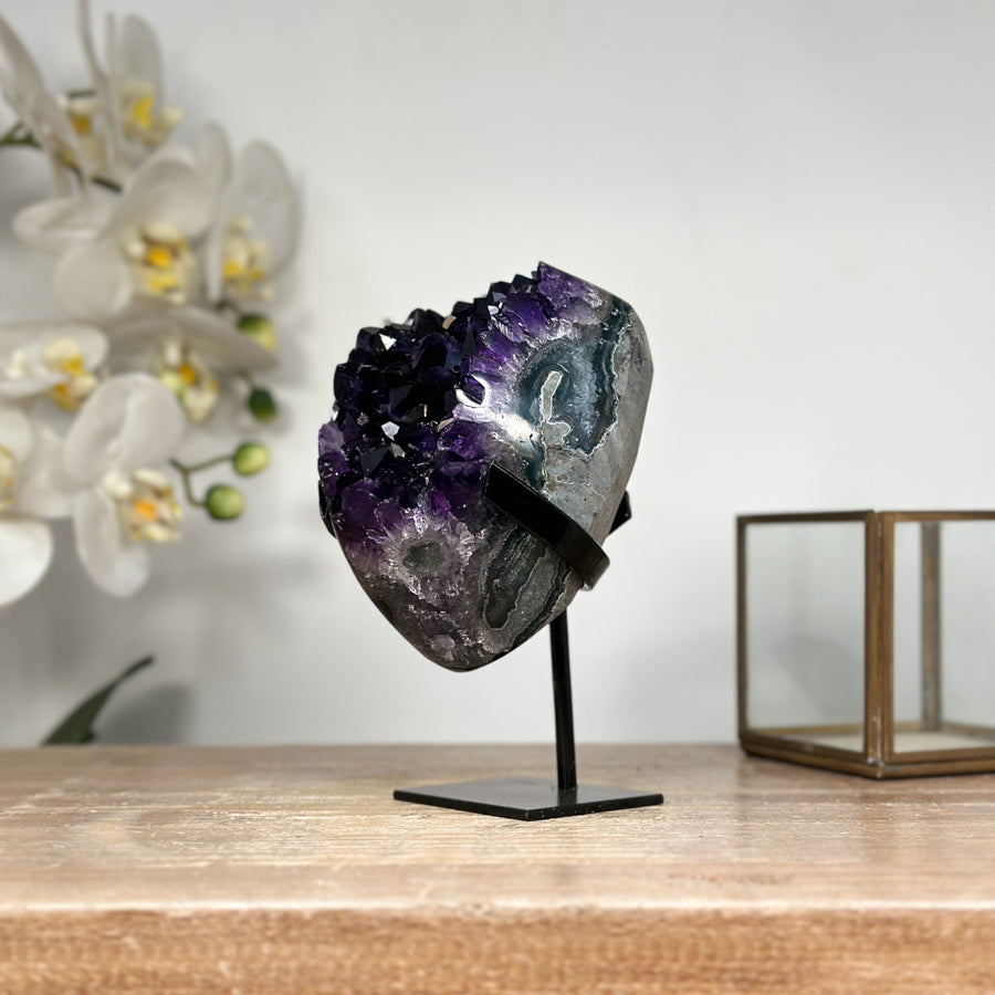 Top Grade Amethyst Crystal - Metal Stand included - MWS1825