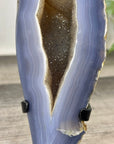 Blue Banded Agate Geode with Quartz Druzy interior - MWS3336