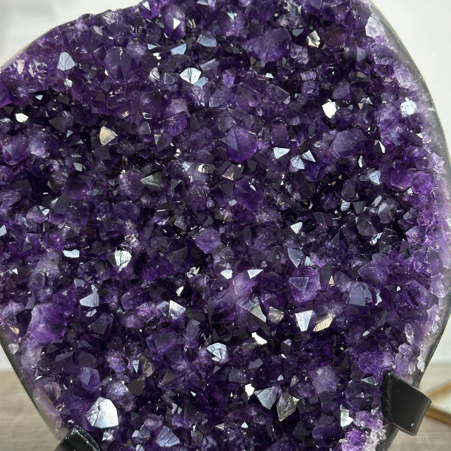 Amethyst Crystal Cluster on Stand - Purple Mineral Display for Home Decor - MWS2639