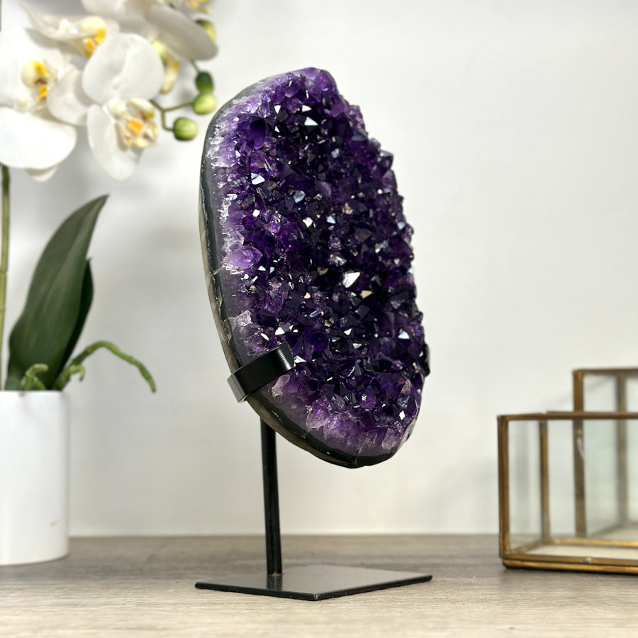 Deep Purple Natural Amethyst Crystal Cluster - MWS2266