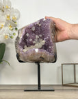 Natural Amethyst Geode with Calcite Crystals Inclusions - MWS2960