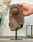 Orange Tone Sugar Quartz Crystal on Stand - Ideal for Home or Office Display - MWS2611