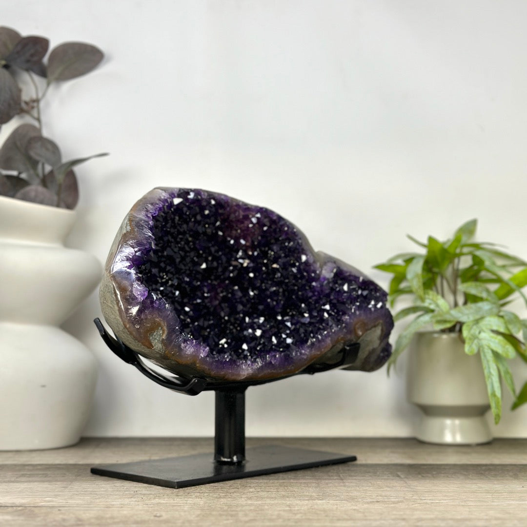 Top Grade Deep Purple Uruguayan Amethyst Geode - MWS3398