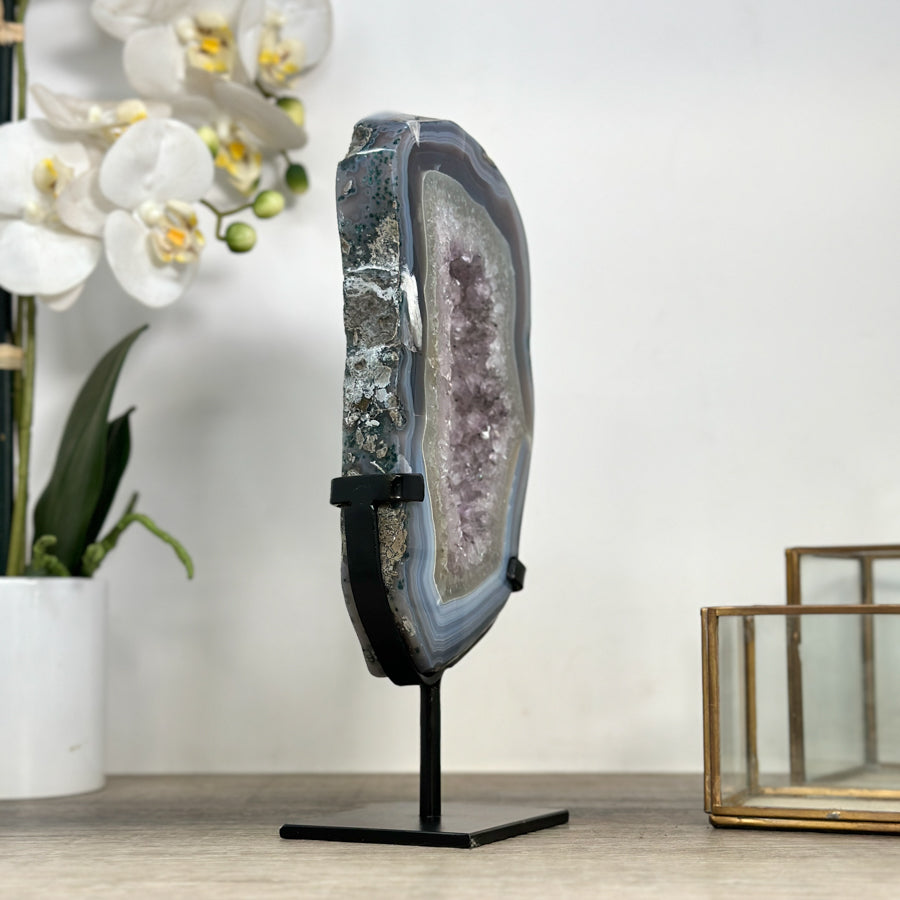 Blue Banded agate &amp; Amethyst Stone Portal