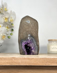 Deep purple Amethyst Geode - Cuted Self Standing Base - CBP1133