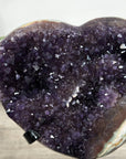 Amethyst & Green jasper Stone Heart Carving - HST0337