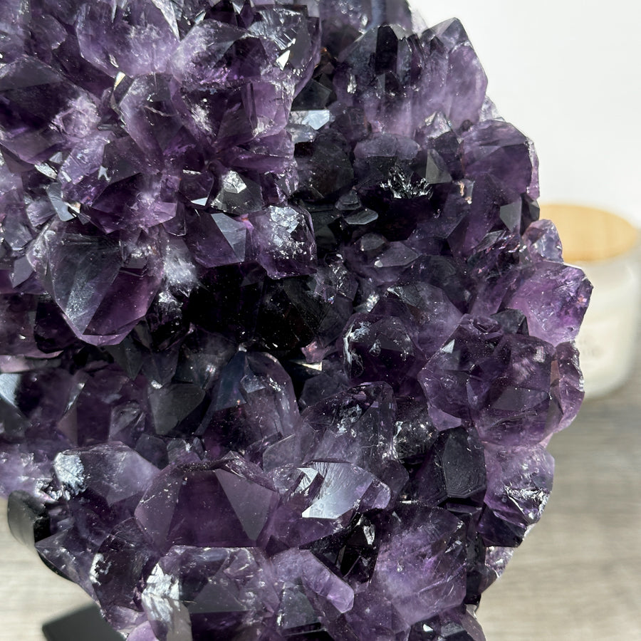 Beautiful Natural Amethyst Stalactite Formation with Large Crystals - MWS2081
