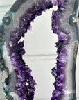 Deep Purple Amethyst Geode Slice on Metal Stand - MWS2758
