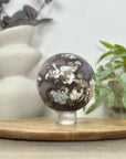 Natural Amethyst Druzy & Agate Sphere Geode - SPH0162