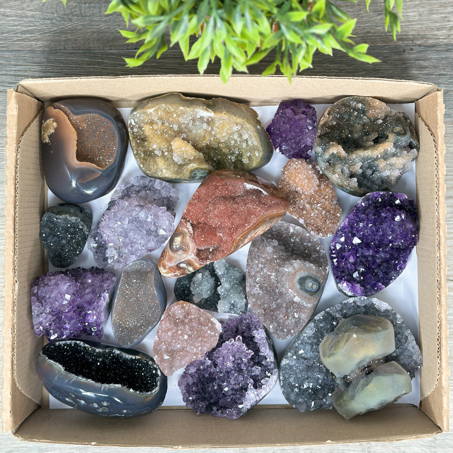 Natural Uruguayan Mineral Lot – Hand-Polished Stones Sold in Bulk for Decor and Healing
