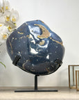 XXL Quartz Geode with Unique Blue Agate Shell - MWS2191