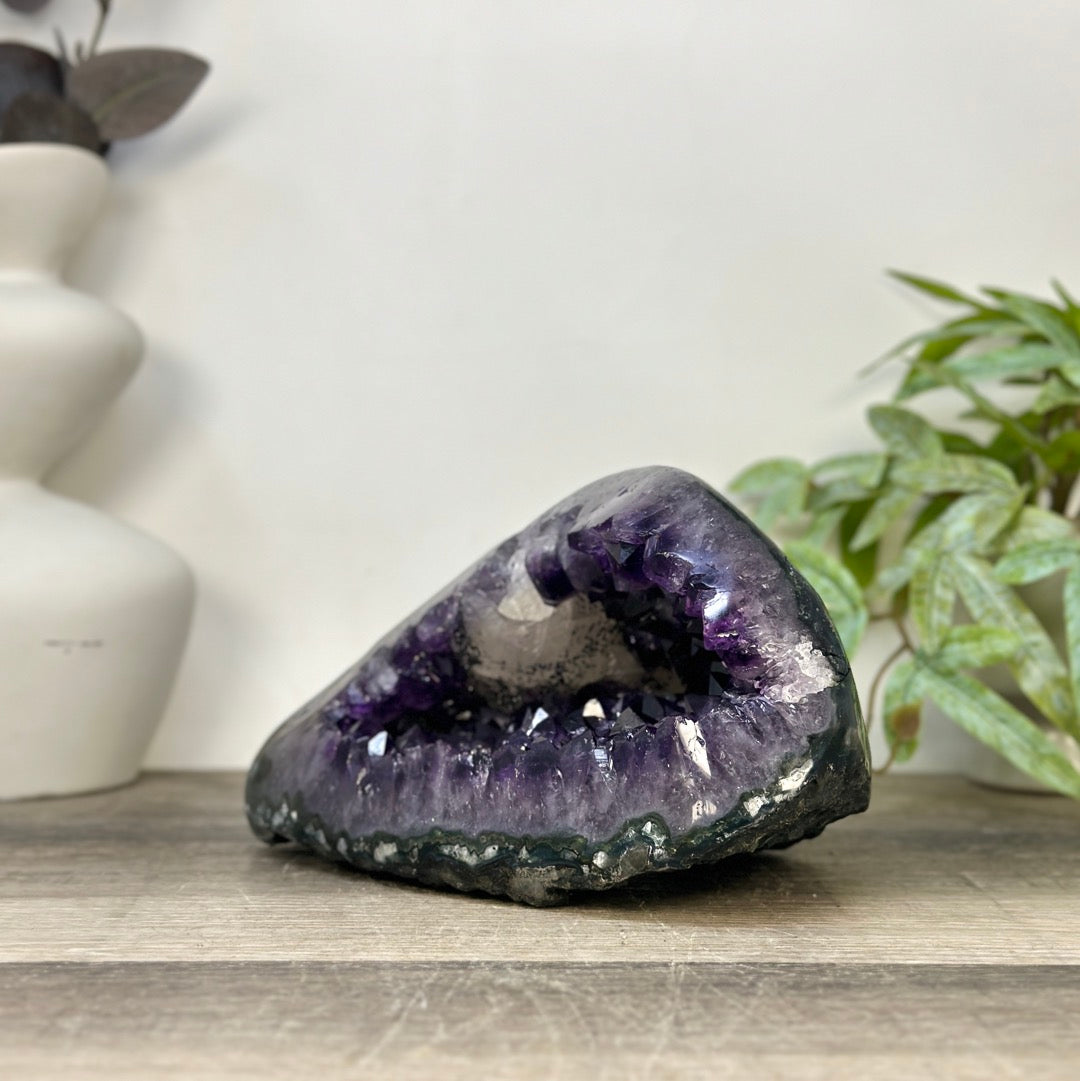 Top Quality Amethyst Geode with Calcite inclusion - STGE0070