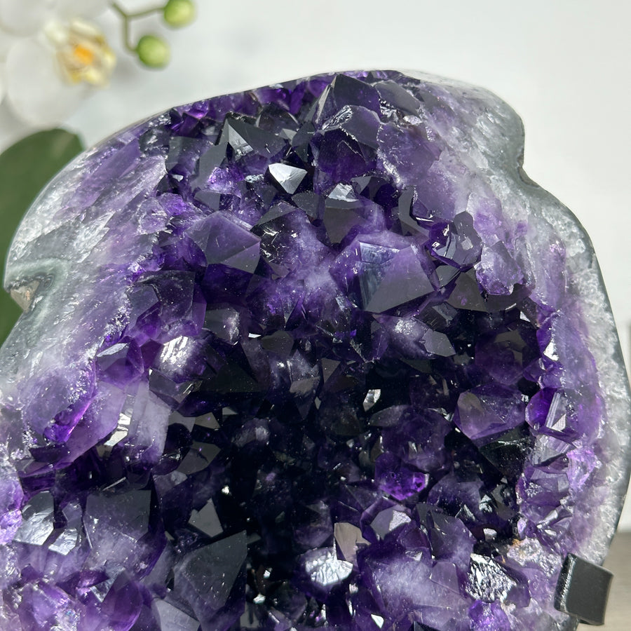 Amethyst Geode with Deep Purple Large Crystals from Uruguay - MWS2930