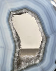 Natural Blue Banded Agate Portal with Metallic Stand - MWS2916