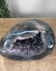 Natural Amethyst Geode with Polished Agate Shell - STGE0003